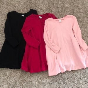 Three old navy long sleeve dresses